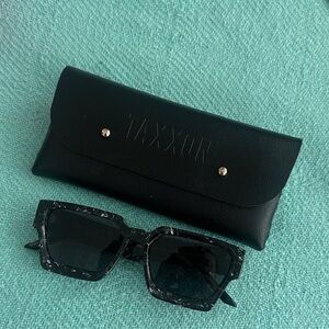 TAXXON Black Sunglasses with Case